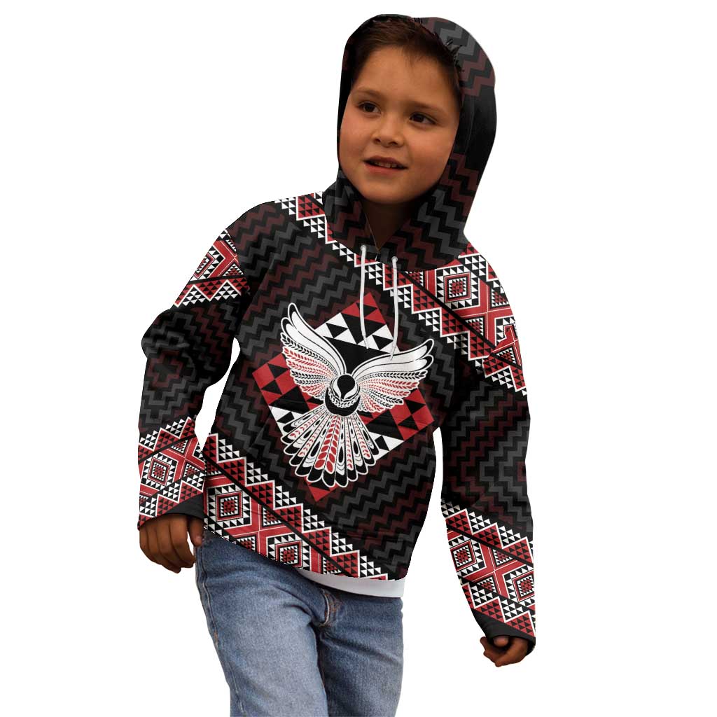Taniko Aotearoa Kid Hoodie Poutama Mix Piwakawaka - Ver02 LT7 - Polynesian Pride