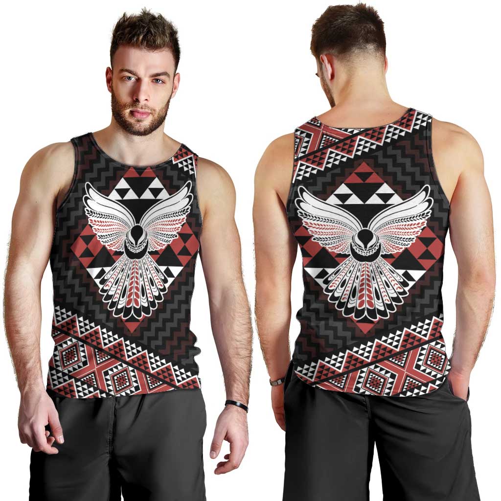 Taniko Aotearoa Men Tank Top Poutama Mix Piwakawaka - Ver02