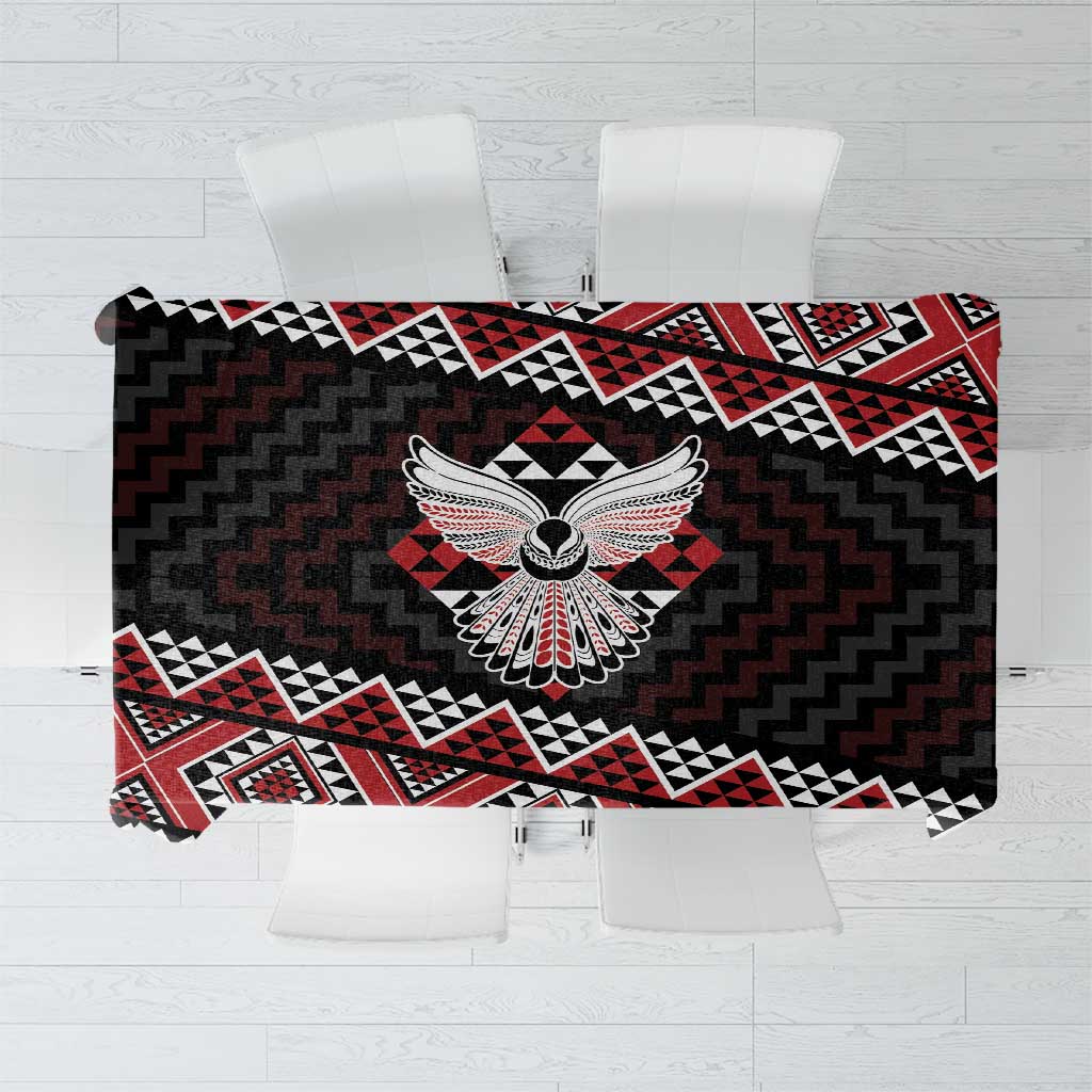 Taniko Aotearoa Tablecloth Poutama Mix Piwakawaka - Ver02 LT7 Red - Polynesian Pride