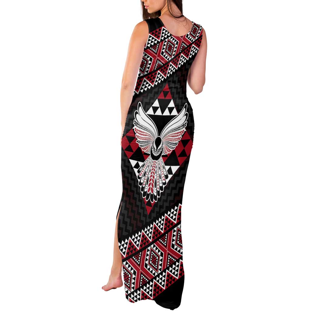 Taniko Aotearoa Tank Maxi Dress Poutama Mix Piwakawaka - Ver02 LT7 - Polynesian Pride