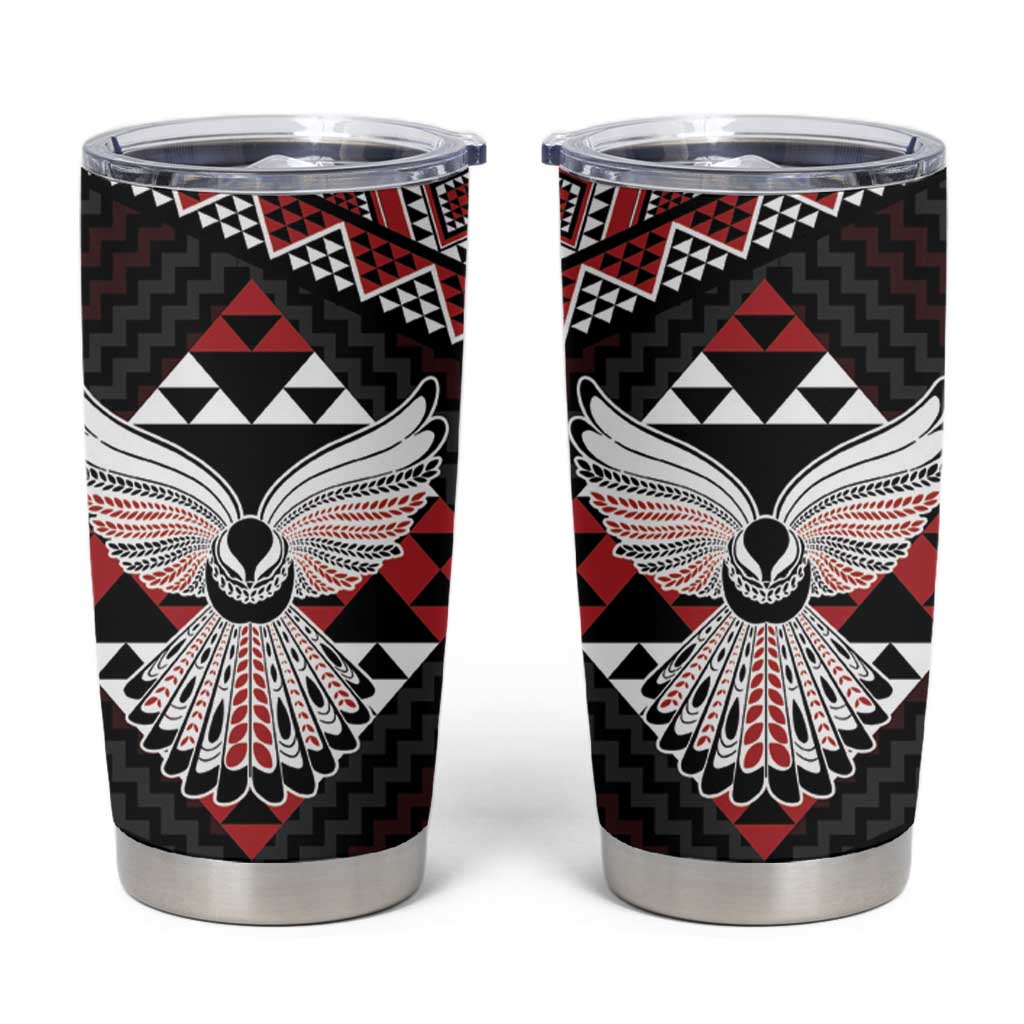 Taniko Aotearoa Tumbler Cup Poutama Mix Piwakawaka - Ver02 LT7 Red - Polynesian Pride