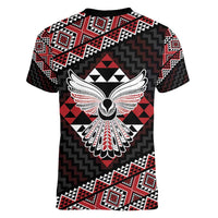 Taniko Aotearoa Women V-Neck T-Shirt Poutama Mix Piwakawaka - Ver02