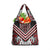 Maori Tukutuku Taniko Motifs Grocery Bag Red Poutama Mix Kowhaiwhai