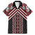 Maori Tukutuku Taniko Motifs Hawaiian Shirt Red Poutama Mix Kowhaiwhai