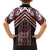 Maori Tukutuku Taniko Motifs Hawaiian Shirt Red Poutama Mix Kowhaiwhai