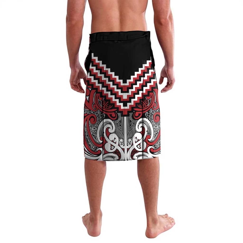 Maori Tukutuku Taniko Motifs Lavalava Red Poutama Mix Kowhaiwhai
