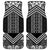 Maori Tukutuku Taniko Motifs Car Mats Black Poutama Mix Kowhaiwhai