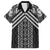 Maori Tukutuku Taniko Motifs Hawaiian Shirt Black Poutama Mix Kowhaiwhai