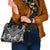 Maori Tukutuku Taniko Motifs Shoulder Handbag Black Poutama Mix Kowhaiwhai