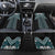 Maori Tukutuku Taniko Motifs Car Mats Teal Poutama Mix Kowhaiwhai