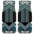 Maori Tukutuku Taniko Motifs Car Mats Teal Poutama Mix Kowhaiwhai