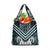 Maori Tukutuku Taniko Motifs Grocery Bag Teal Poutama Mix Kowhaiwhai