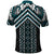 Maori Tukutuku Taniko Motifs Polo Shirt Teal Poutama Mix Kowhaiwhai