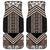 Maori Tukutuku Taniko Motifs Car Mats Brown Poutama Mix Kowhaiwhai