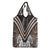 Maori Tukutuku Taniko Motifs Grocery Bag Brown Poutama Mix Kowhaiwhai