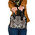 Maori Tukutuku Taniko Motifs Shoulder Handbag Brown Poutama Mix Kowhaiwhai
