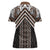 Maori Tukutuku Taniko Motifs Women Polo Shirt Brown Poutama Mix Kowhaiwhai