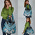 Maori Tukutuku Taniko Motifs Grocery Bag Turquoise Poutama Mix Kowhaiwhai