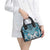 Maori Tukutuku Taniko Motifs Shoulder Handbag Turquoise Poutama Mix Kowhaiwhai