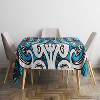 Maori Tukutuku Taniko Motifs Tablecloth Turquoise Poutama Mix Kowhaiwhai LT7 - Polynesian Pride
