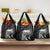 Polynesian Women's Day Grocery Bag Plumeria Passion - Black