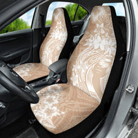 Polynesian Women's Day Car Seat Cover Plumeria Passion - Beige LT7 - Polynesian Pride