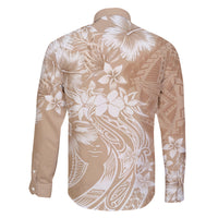 Polynesian Women's Day Family Matching Mermaid Dress and Hawaiian Shirt Plumeria Passion - Beige LT7 - Polynesian Pride