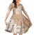 Polynesian Women's Day Family Matching Off Shoulder Maxi Dress and Hawaiian Shirt Plumeria Passion - Beige LT7 Daughter's Dress Beige - Polynesian Pride