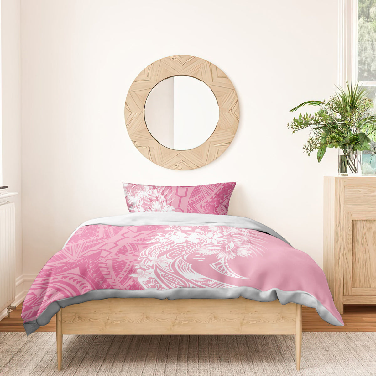 Polynesian Women's Day Bedding Set Plumeria Passion - Pink LT7 - Polynesian Pride