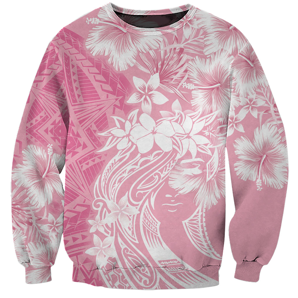 Polynesian Women's Day Sweatshirt Plumeria Passion - Pink LT7 Unisex Pink - Polynesian Pride