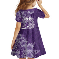 Polynesian Women's Day Family Matching Off Shoulder Long Sleeve Dress and Hawaiian Shirt Plumeria Passion - Purple LT7 - Polynesian Pride