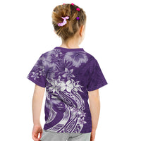 Polynesian Women's Day Kid T Shirt Plumeria Passion - Purple LT7 - Polynesian Pride