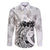 Polynesian Women's Day Family Matching Off Shoulder Maxi Dress and Hawaiian Shirt Plumeria Passion - White LT7 Dad's Shirt - Long Sleeve White - Polynesian Pride