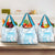 Polynesian Women's Day Grocery Bag Plumeria Passion - Turquoise