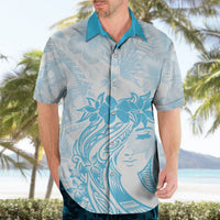 Polynesian Women's Day Hawaiian Shirt Plumeria Passion - Turquoise LT7 - Polynesian Pride