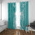 Polynesian Women's Day Window Curtain Plumeria Passion - Teal LT7 With Grommets Teal - Polynesian Pride