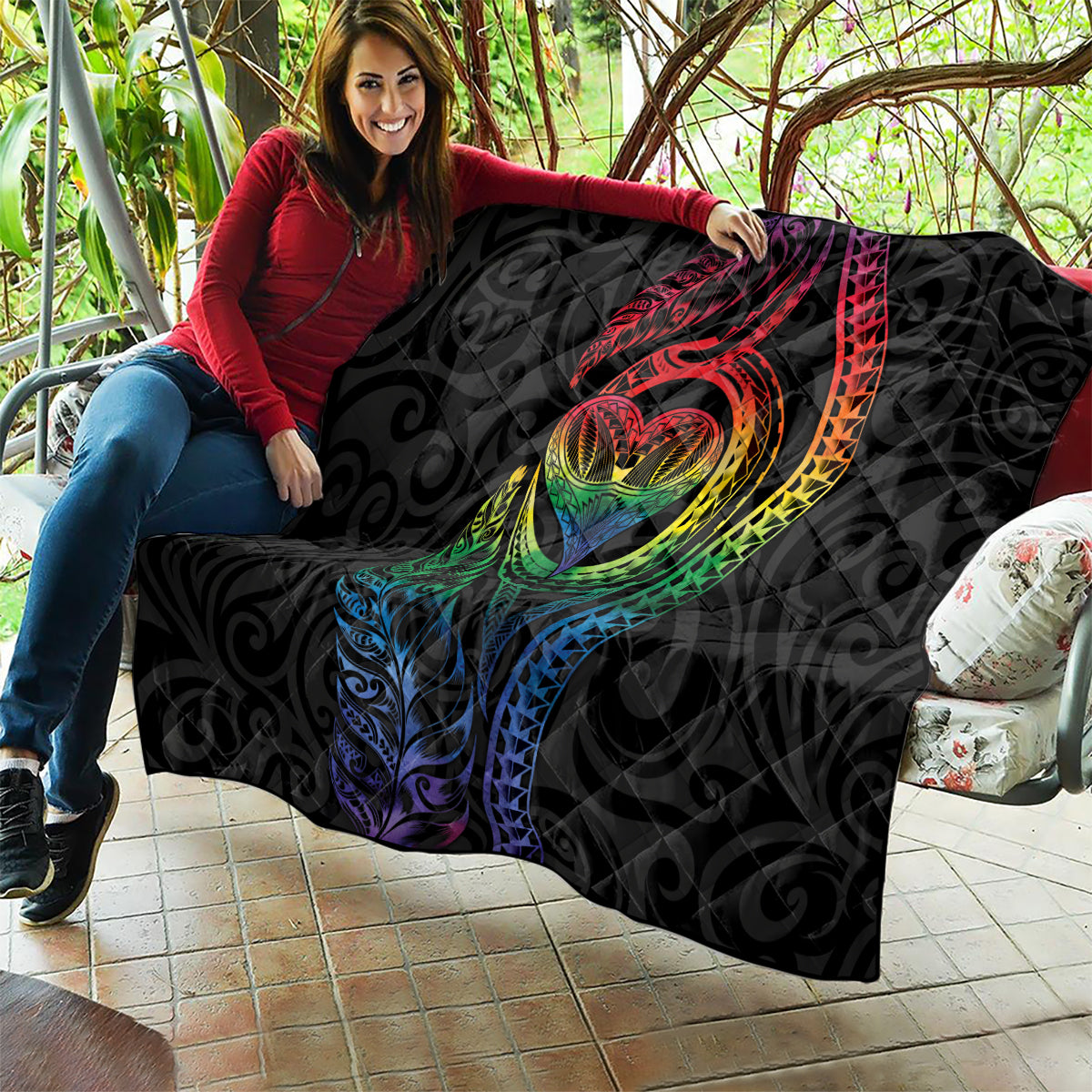 New Zealand Pride Quilt Takatapui Rainbow Fern