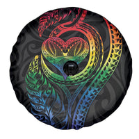 New Zealand Pride Spare Tire Cover Takatapui Rainbow Fern