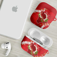 Hawaii Island Flowers Lei AirPods Case Ohia Lehua Scarlet Red