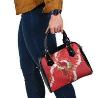 Hawaii Island Flowers Lei Shoulder Handbag Ohia Lehua Scarlet Red