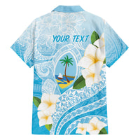 Guam Chamorro Guasali Flowers Family Matching Off The Shoulder Long Sleeve Dress and Hawaiian Shirt Aqua Gradient LT7 - Polynesian Pride
