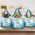 Guam Chamorro Guasali Flowers Grocery Bag Aqua Gradient