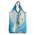 Guam Chamorro Guasali Flowers Grocery Bag Aqua Gradient