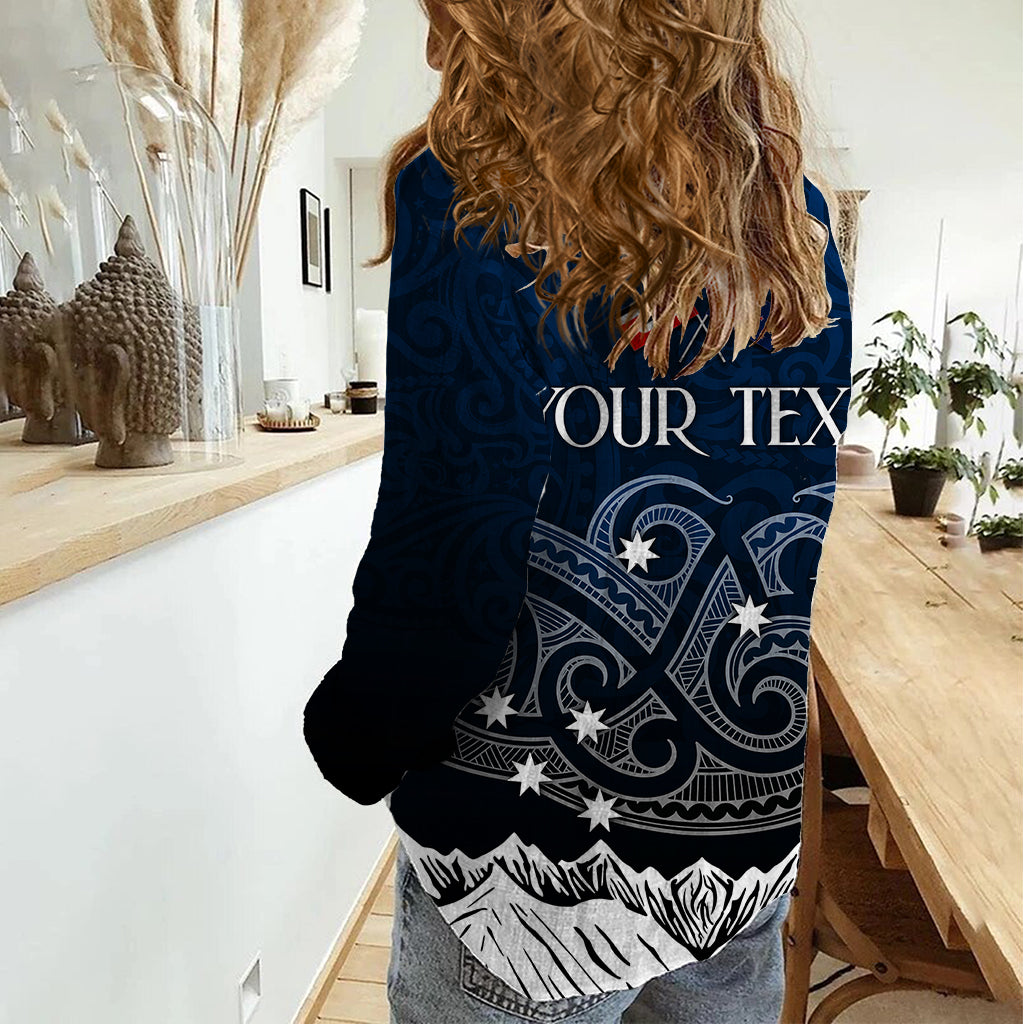 Personalised New Zealand Women Casual Shirt Matariki Maori Patterns - Gradient LT7 - Polynesian Pride