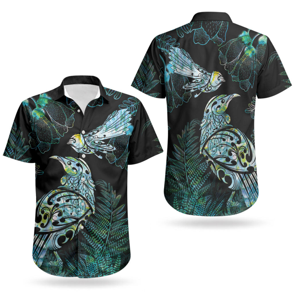 Aotearoa Maori Mahuru Couples Matching Puletasi and Hawaiian Shirt Spring Time - Paua Shell Green LT7 - Polynesian Pride