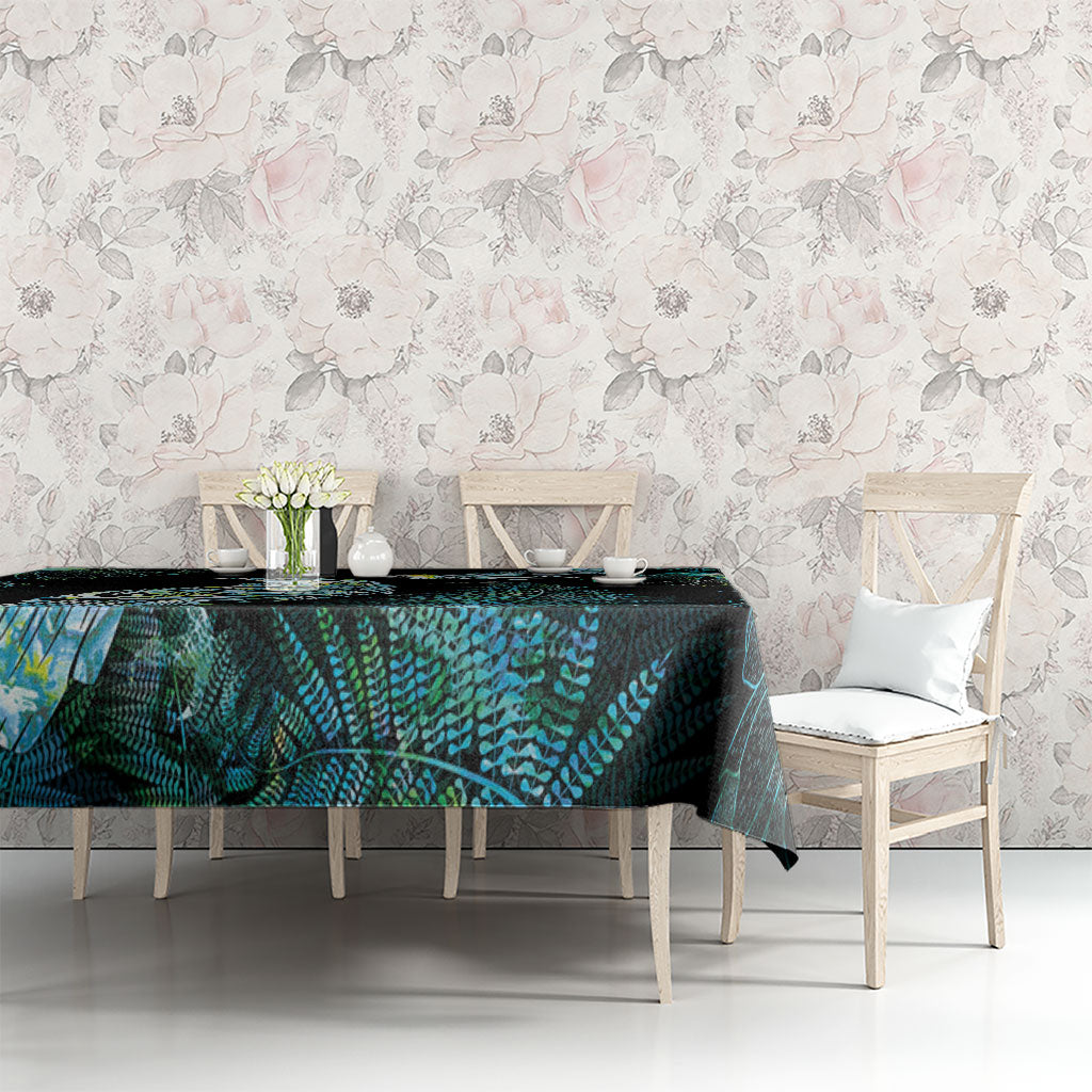 Aotearoa Maori Mahuru Tablecloth Spring Time - Paua Shell Green LT7 - Polynesian Pride