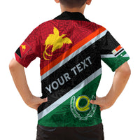 Personalised Penama and Papua New Guinea Day Family Matching Summer Maxi Dress and Hawaiian Shirt Emblem Mix Style LT7 - Polynesian Pride