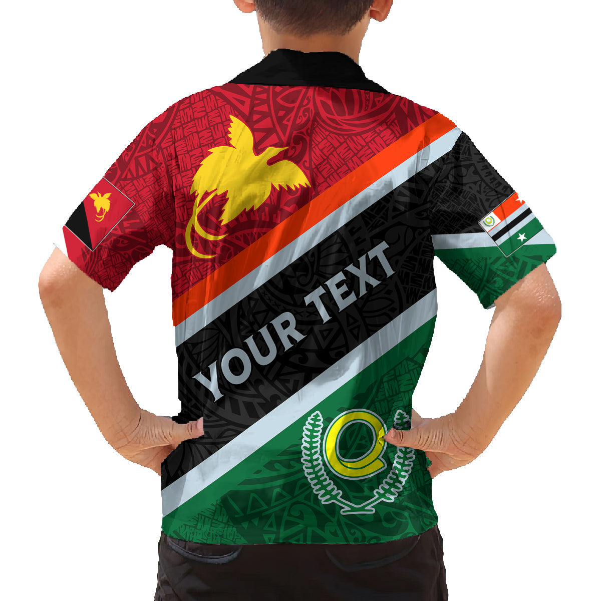 Personalised Penama and Papua New Guinea Day Family Matching Tank Maxi Dress and Hawaiian Shirt Emblem Mix Style LT7 - Polynesian Pride