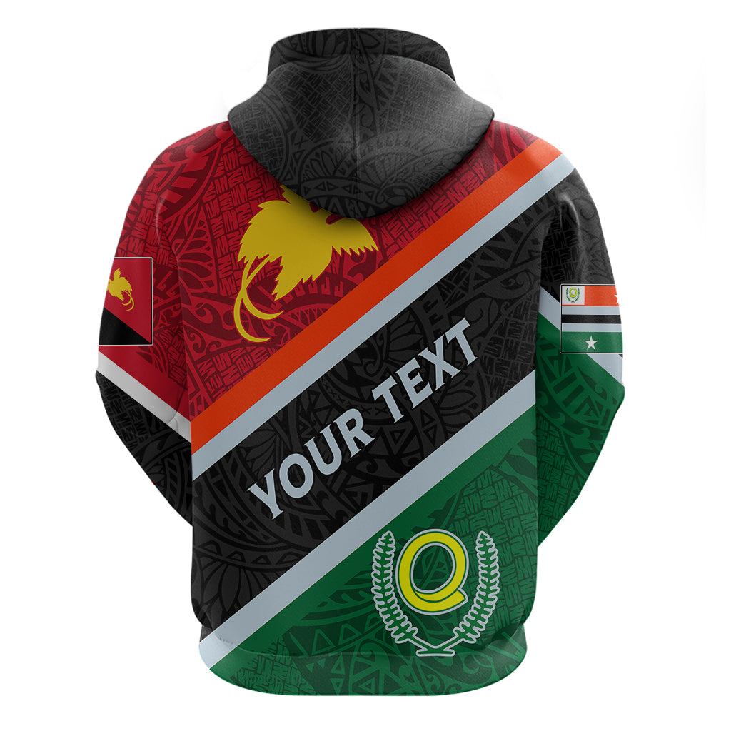 Personalised Penama and Papua New Guinea Day Hoodie Emblem Mix Style LT7 - Polynesian Pride