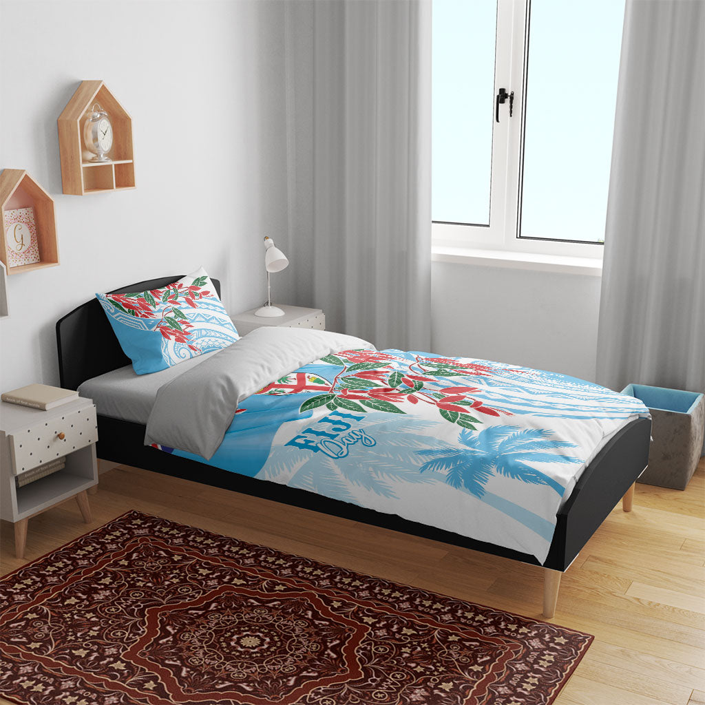 Bula Fiji Day Tagimaucia Palms Bedding Set Toso Mai Viti LT7 - Polynesian Pride